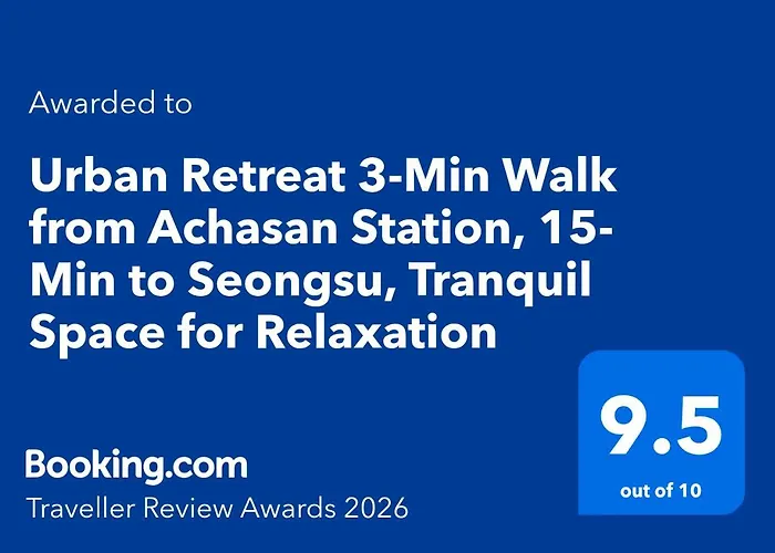 Urban Retreat 3-min Walk From Achasan Station, 15-min To Seongsu, Tranquil Space For Relaxation Дом отдыха Сеул